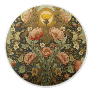 William Morris vintage Pimpernel Pre-Raphaelite Keramische Knop