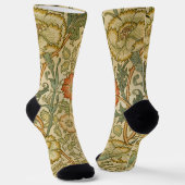 William Morris Vintage Roze en Roos Patroon Sokken (Gebogen)