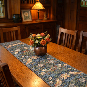William Morris Vintage Strawberry Thief Patroon Korte Tafelloper