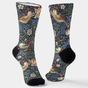 William Morris Vintage Strawberry Thief Patroon Sokken