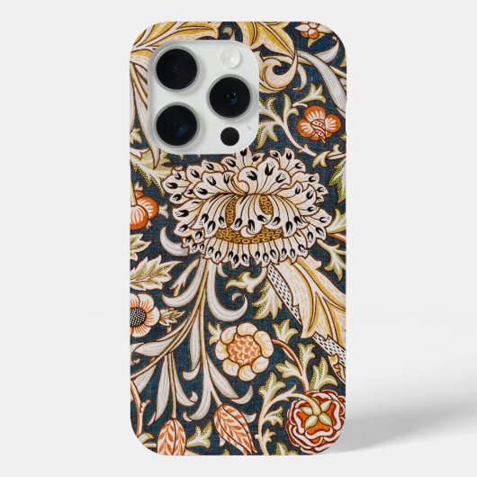 William Morris Vintage Trent Blauwe Bloempatroon Case-Mate iPhone Case (Achterkant)