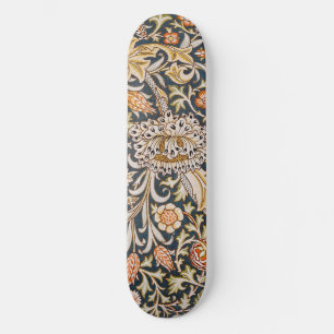 William Morris Vintage Trent Blauwe Bloempatroon Skateboard