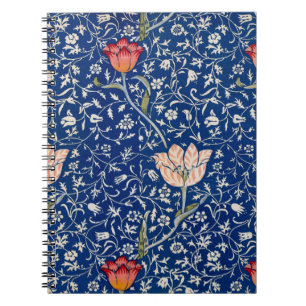 William Morris Vintage Tulp Bloemmotief Indigo Pat Notitieboek