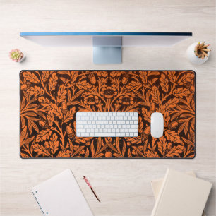 William Morris Vintage Verbrand Oranje Zwart Patro Bureaumat