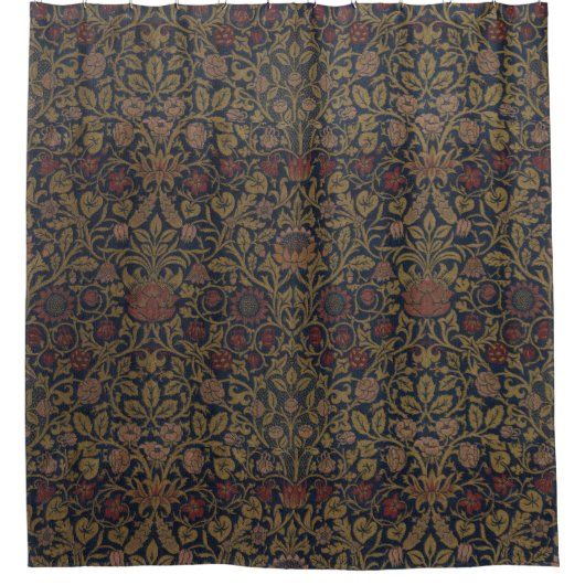 William Morris: Violet & Columbine douchegordijn (Voorkant)