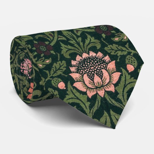 William Morris Violet & Columbine  Pattern Stropdas (Opgerold)
