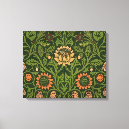 William Morris Violet en Columbine Art Rug Canvas Afdruk (Voorkant)