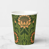 William Morris Violet en Columbine Art Rug Papieren Bekers (Links)