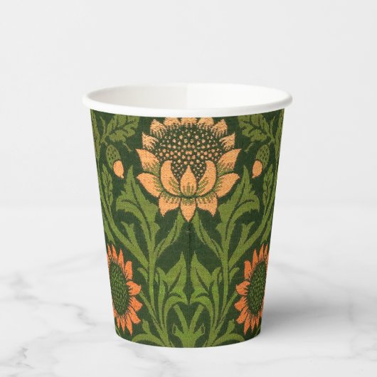 William Morris Violet en Columbine Art Rug Papieren Bekers (Links)