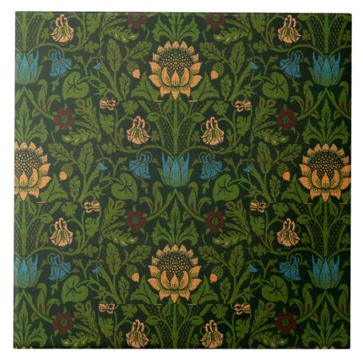 William Morris Violet en Columbine Tegeltje (Voorkant)