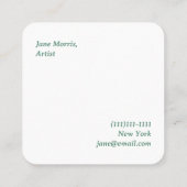 William Morris Visitekaartje (Achterkant)