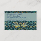 William Morris Vliegende Vogels & Bloempatroon Visitekaartje (Voorkant)