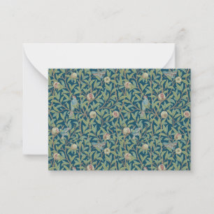 William Morris "Vogel en Granaatappel"  Notitiekaartje