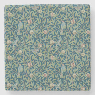 William Morris "Vogel en Granaatappel" Stenen Onderzetter