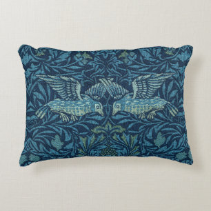 William Morris Vogelblad Blauw Accent Kussen