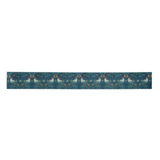 William Morris - Vogels Bloemen Patroon Splicing Lint (Voorkant)