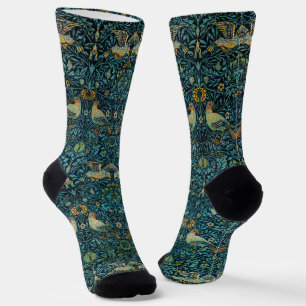 William Morris Vogels & Bloemmotief Sokken