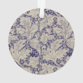 William Morris Wallflower bleu damas floral (dos)