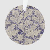 William Morris Wallflower bleu damas floral (devant)