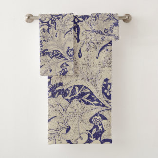 William Morris Wallflower bleu damas floral