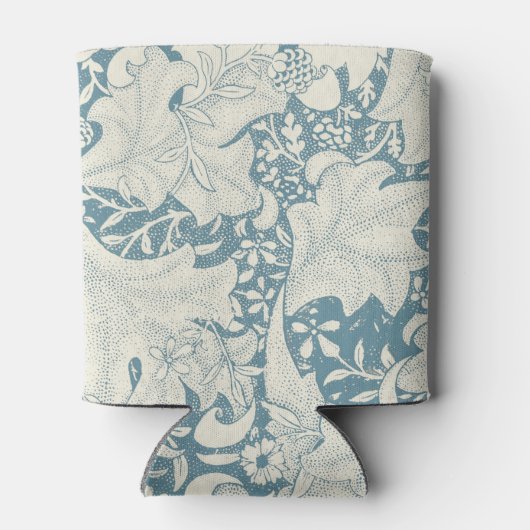 William Morris Wallflower bloemenblauw damast Blikjeskoeler (Achterkant)