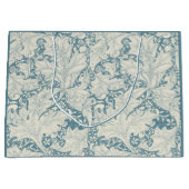 William Morris Wallflower bloemenblauw damast Groot Cadeauzakje (Voorkant)