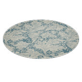 William Morris Wallflower bloemenblauw damast Snijplank (Hoek)