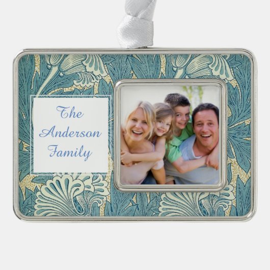 William Morris Wallpaper Pattern Verzilverd Kader Ornament (Voorkant)