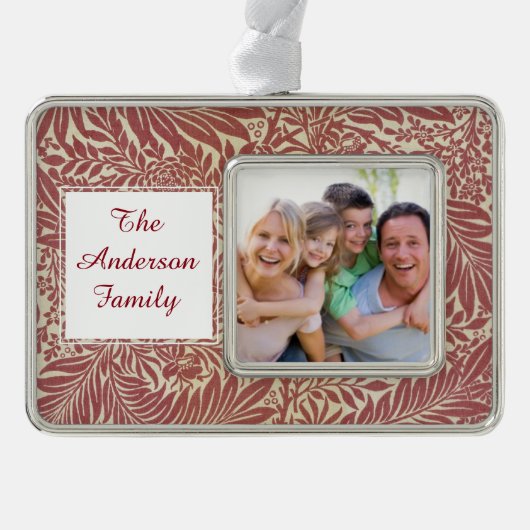 William Morris Wallpaper Pattern Verzilverd Kader Ornament (Voorkant)