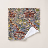 William Morris Wandle Anglais Floral Damask Design (Gant de toilette)