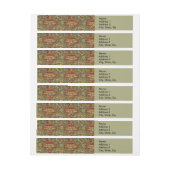 William Morris Wandle Engels Bloemen Damask Design Adreslabel Wikkel (Vel)