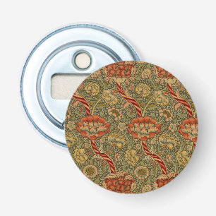 William Morris Wandle Engels Bloemen Damask Design Button Flesopener