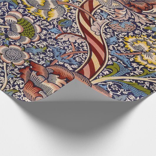 William Morris Wandle Engels Bloemen Damask Design Cadeaupapier (Hoek)