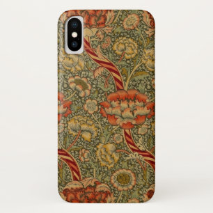 William Morris Wandle Engels Bloemen Damask Design iPhone X Hoesje