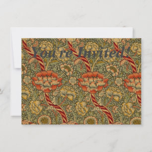 William Morris Wandle Engels Bloemen Damask Design Kaart