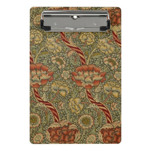 William Morris Wandle Engels Bloemen Damask Design Mini Klembord (Voorkant)
