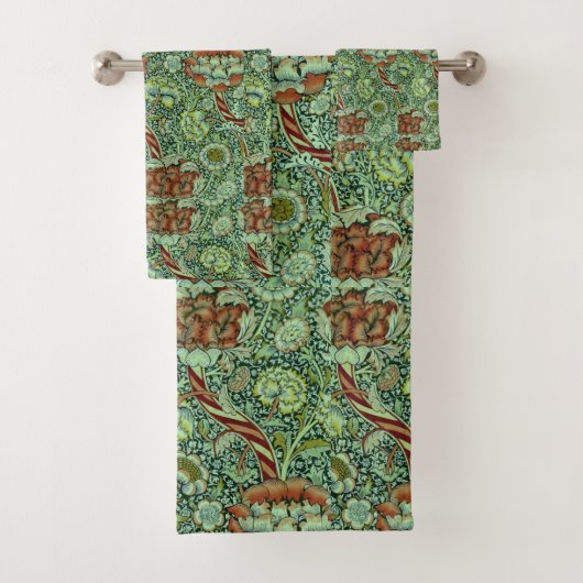 William Morris Wandle Pattern Bad Handdoek (Insitu)