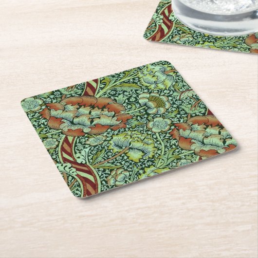  William Morris Wandle Pattern Kartonnen Onderzetters (Schuin)