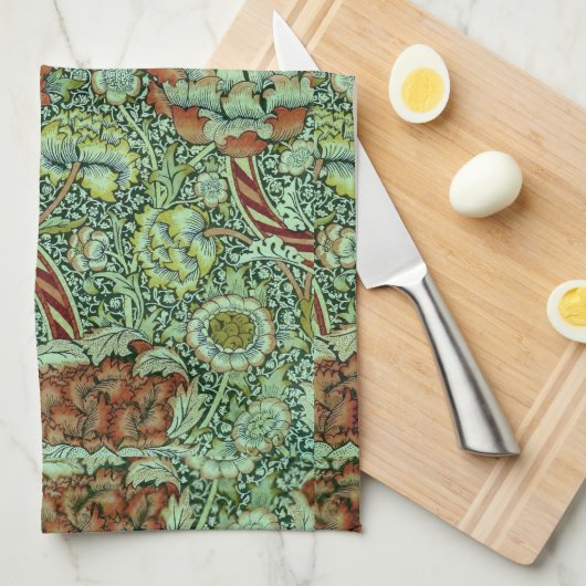 William Morris Wandle Pattern Theedoek (Quarter Fold)