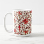 William Morris Waterverf Gold Red Brown Ivory Koffiemok (Links)