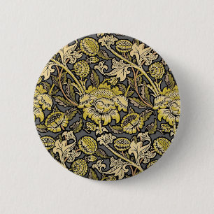 William Morris Wey Bloemrijke Kunst Ambachtelijke Ronde Button 5,7 Cm
