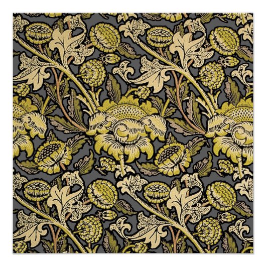 William Morris Wey Floral Wallpaper Perfect Poster (Voorkant)