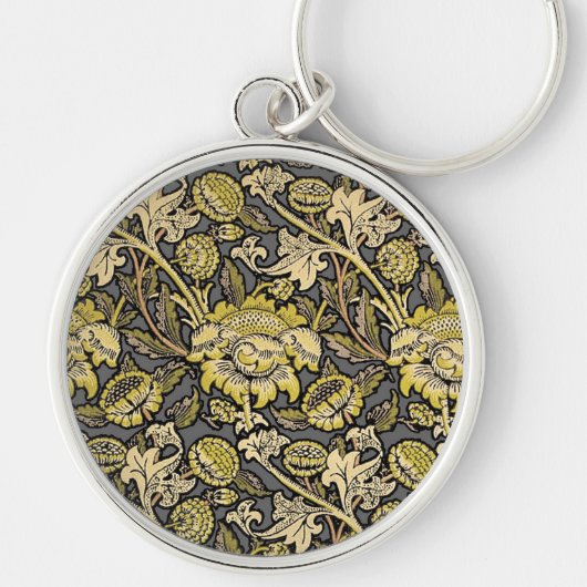 William Morris Wey Floral Wallpaper Sleutelhanger (Voorkant)