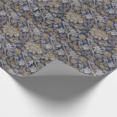  William Morris Wey Pattern Blue Achtergrond Cadeaupapier (Hoek)