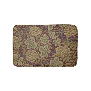 William Morris Wijnstok Druivenrood Groene Kunst Badmat