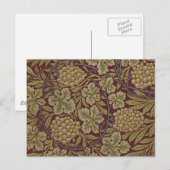 William Morris Wijnstok Druivenrood Groene Kunst Briefkaart (Voorkant / Achterkant)