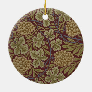William Morris Wijnstok Druivenrood Groene Kunst Keramisch Ornament