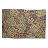 William Morris Wijnstok Druivenrood Groene Kunst Kussensloop (Achterkant)