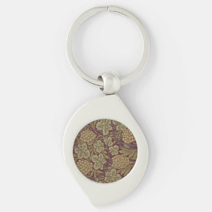 William Morris Wijnstok Druivenrood Groene Kunst Sleutelhanger