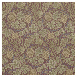 William Morris Wijnstok Druivenrood Groene Kunst Stof